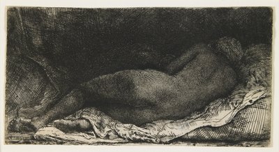 Negerin liegend, 1658 von Rembrandt van Rijn